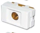 Toma T.V. Pasante Pin Grueso 0 db 75Ω Blanco