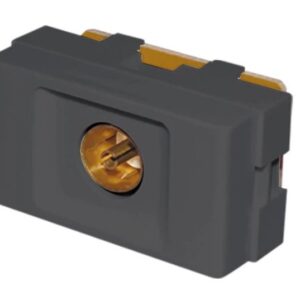Toma T.V. Pasante Pin Grueso 0 db 75Ω Gris