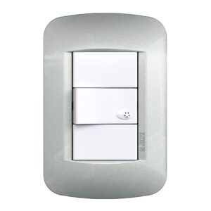 Tapa Regina 5 x 10 cm. de 3 módulos Plata