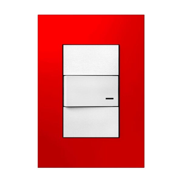 Tapa Platinum 5 x 10 cm. 3 módulos Rojo