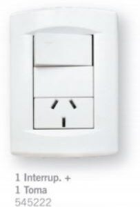 Life Armada 1 Interruptor + 1 Toma Argentino