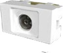 Toma T.V. Pasante Pin Grueso 0 db 75Ω Blanco