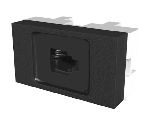 Toma Teléfono Americano de 4 Vías Negro