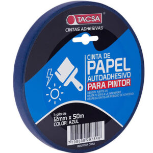 Cinta De Papel Azul 12mm X 50m