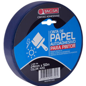 Cinta De Papel Azul 24mm X 50m