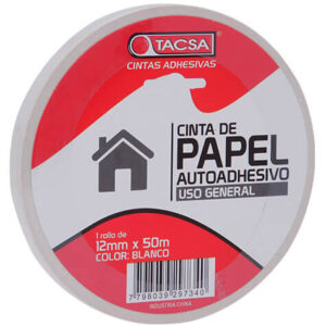 Cinta De Papel Blanco 12mm X 50m