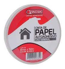 Cinta De Papel Blanco 48mm X 50m